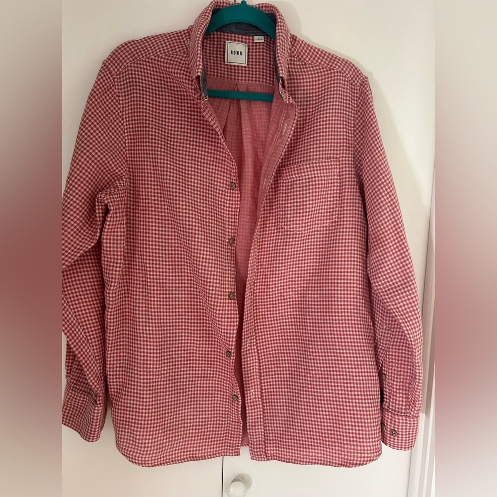 ROWM Men’s button down shirt- 100% cotton - size large- light weight